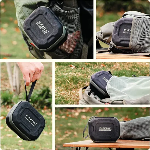 Miniatura 6 de FLEXTAILGEAR Estuche portátil para bomba de aire, material rígido de polipropileno, compatible con bomba pequeña X/Tiny pump 2X/Tiny Pump 3x/Max