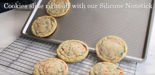 Miniatura 2 de Molde de lámina de acero aluminizado para hacer galletas, de EE. UU., grande, Gris