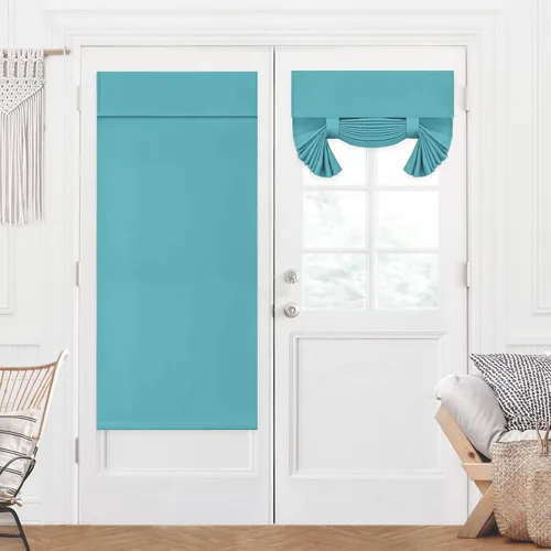 Miniatura 68 de Cortina térmica para puerta con bolsillo para barra, opacas, tratamiento de ventanas con ojales y ojales Deconovo 1 panel