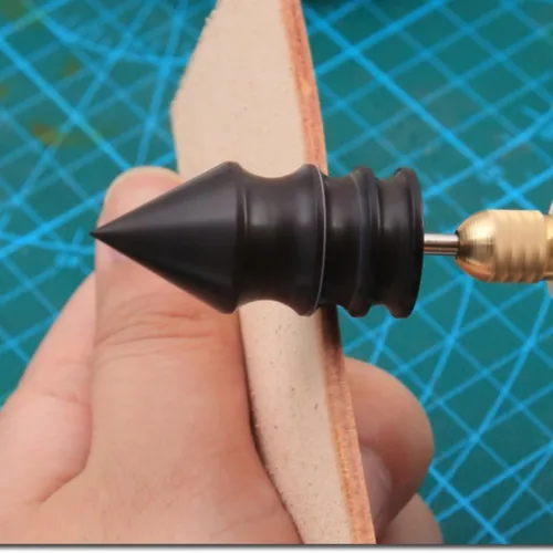 Miniatura 4 de Juego de 3 herramientas de pulido de cuero, barras pulidas de madera de ébano negro, bruñidor de cuero de madera de ébano, juegos de bruñidor