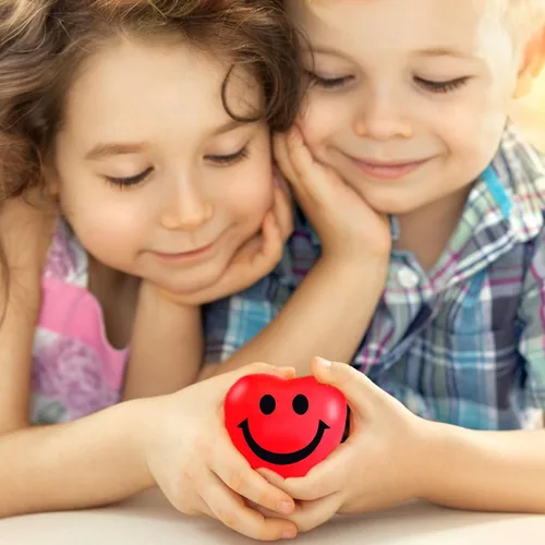 Miniatura 7 de 30 bolas de estrés con forma de corazón, mini bola sonriente de 1.5 pulgadas para aliviar el estrés en forma de corazón para juguetes de San