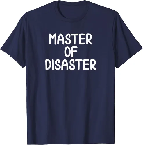 Miniatura 28 de Camiseta divertida con texto en inglés "Master Of Disaster