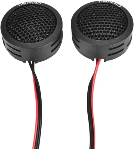Timpano TPT-ST1 - Tweeter de domo, juego de agudos de 1 pulgada para audio de automóvil, tweeters de montaje en ángulo o superficie, cúpula suave de