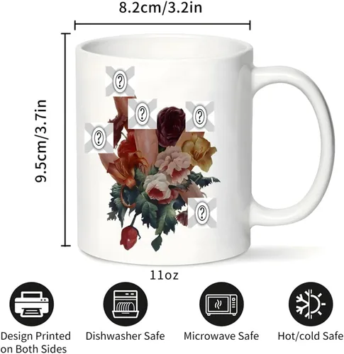 Miniatura 6 de Taza de café divertida con mensaje oculto, regalo de elefante blanco para adultos, taza de café de cerámica de ramo feo, idea de regalo hilarante