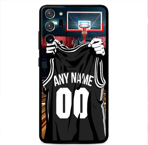 Miniatura 28 de Nombre y número personalizados, camiseta de baloncesto de Los Ángeles, funda de silicona líquida para Samsung Galaxy Note 20/20 Ultra 10 Pro Note 9