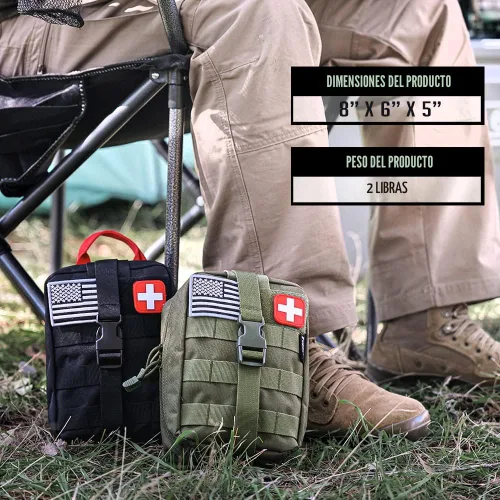 Miniatura 5 de EVERLIT Kit de supervivencia de 250 piezas de primeros auxilios IFAK EMT Molle Kit de supervivencia para equipos al aire libre, kits de emergencia