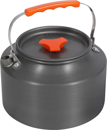 Miniatura 13 de REDCAMP Mini hervidor de agua al aire libre de 0.8L, olla de agua de aluminio con bolsa de transporte, caldera de té ligera compacta