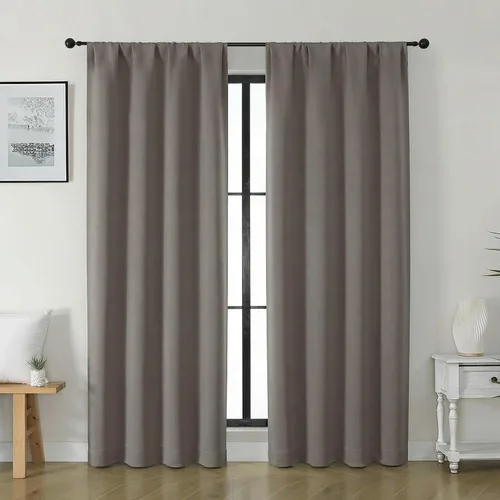 Miniatura 150 de Gwine Cortinas opacas para dormitorio, 54 pulgadas de largo, paneles de cortina de ventana con aislamiento térmico y reducción de ruido, cortinas