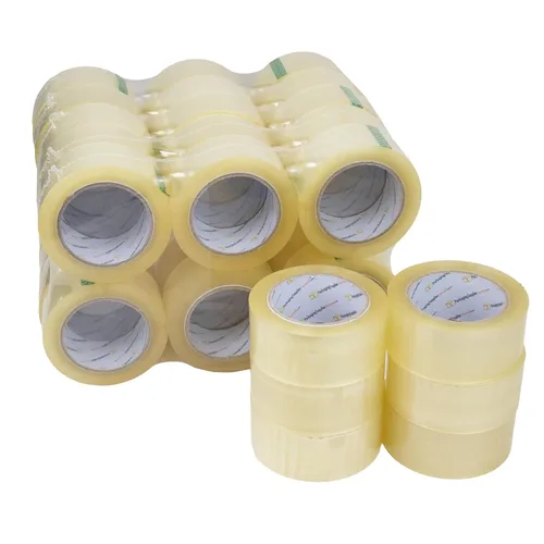 PSBM Cinta de embalaje, 2 pulgadas x 100 yardas, paquete de 72, transparente, 1.6 mil, cinta de embalaje acrílica para rellenar dispensadores,
