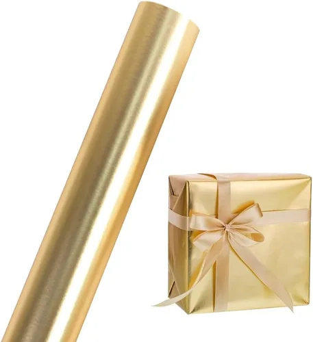 Miniatura 16 de Viadom Papel de regalo negro mate, papel de brillo perlado de color sólido, papel de regalo perfecto para bodas, día de San Valentín, cumpleaños
