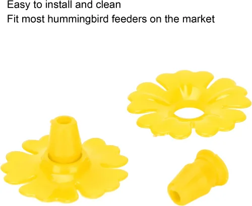 Miniatura 6 de 30 flores de repuesto para comederos de colibríes, piezas de repuesto para comederos colgantes, comederos de plástico para colibríes se adaptan a