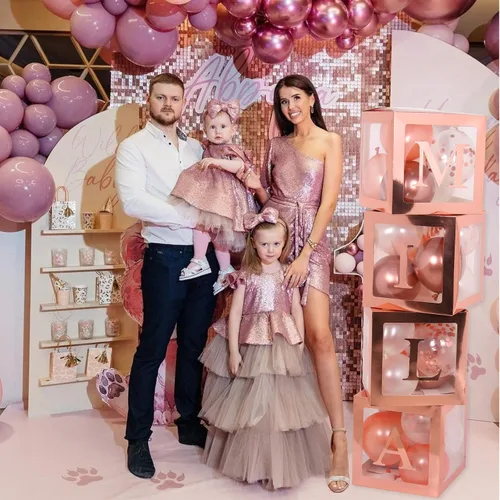 Miniatura 3 de 82 piezas de cajas de bebé de oro rosa con letras para decoraciones de baby shower, bloques de bebé transparentes jumbo para niña, caja de globos
