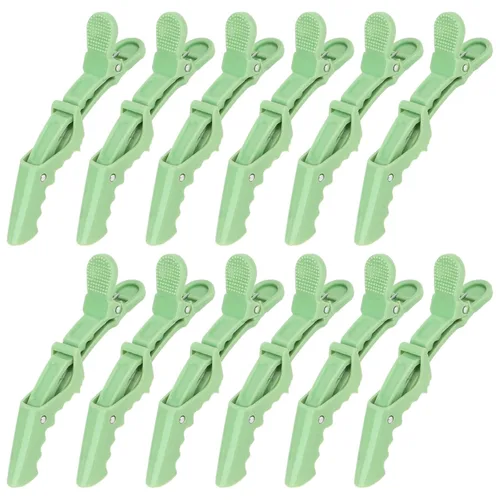Miniatura 12 de 12 pinzas azules para el cabello, pinzas de peinado para seccionar, pinzas de pelo de cocodrilo para peluquería, accesorios para el cabello