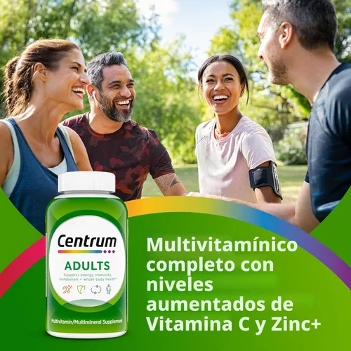 Miniatura 2 de Centrum Suplemento multivitamínico/multimineral para adultos con antioxidantes, zinc, vitamina D3 y vitaminas B, sin gluten, ingredientes sin OMG