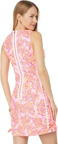 Miniatura 2 de Lilly Pulitzer Mila - Vestidos elásticos para mujer, estampado de inducción de sonrisa, cuello redondo y espalda redonda, y ajuste recto