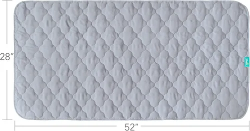 Miniatura 4 de Paquete de 2 protectores de colchón impermeables para cuna, 2 unidades, 28 x 52 pulgadas, antideslizantes y absorbentes, impermeables