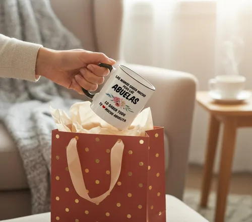 Miniatura 6 de Casitika Las Mamás Saben Mucho Pero Las Abuelas Lo Saben Todo. Taza de café Abuela – Regalo para la abuela española, divertida taza de cerámica