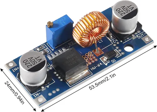Miniatura 6 de 5PCS DC-DC 5A 4-38V Entrada a 1.25-36V Salida Ajustable Reductor Regulador Modulo 12V/24V/36V a 3.3V/5V/12V/24V 75W Regulador de voltaje de gran