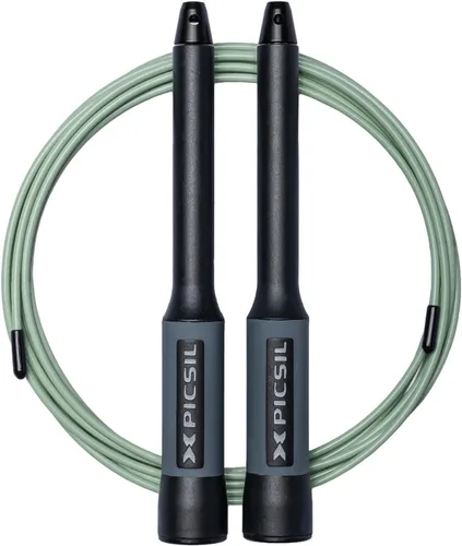 Miniatura 9 de PICSIL - Cuerda de esfinge Cuerda de salto giratoria de 360° Sistema de rodamiento dual Rápido y ligero para fitness, boxeo de entrenamiento
