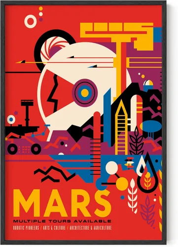 Miniatura 31 de HAUS AND HUES Póster espacial vintage – Visiones del futuro arte de la NASA, impresiones JPL, sin marco, 12 x 16 pulgadas Pso