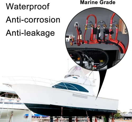 Miniatura 6 de XHF Tubo termorretráctil blanco impermeable de 1/4 de pulgada 3:1 con certificación UL, 20 pies, cable de alambre de grado marino, sellado