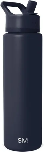 Miniatura 56 de Simple Modern botella de agua reutilizable con tapa con pajilla, de acero inoxidable con aislamiento al vacío, para gimnasio, viajes y deportes