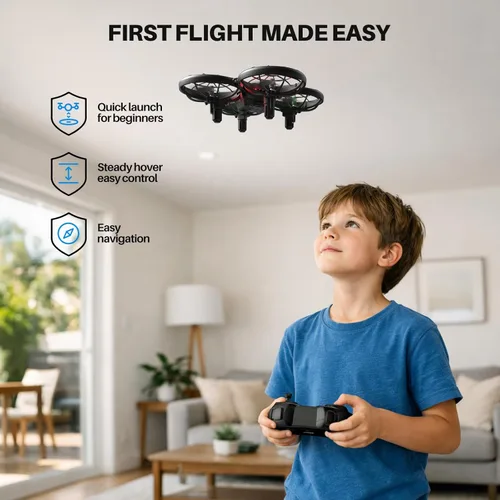 Miniatura 4 de SYMA Drone para niños de 8 a 12 años con evitación automática de obstáculos, 20 minutos de tiempo de vuelo (2 baterías), volteos 360° con un botón