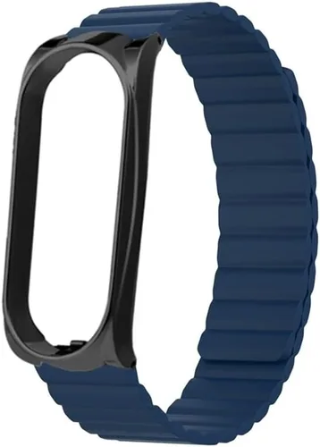 Miniatura 3 de Correa compatible con Xiaomi Mi Band 5, correa de silicona KangPlus con cierre magnético para mujeres y hombres, ajustable de 5.5-8.1 pulgadas, Azul