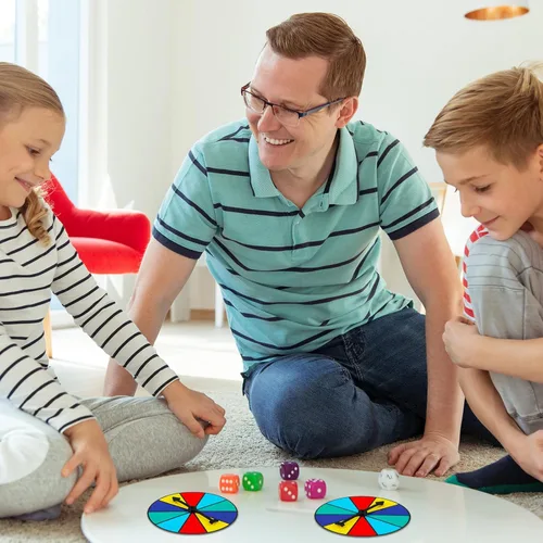 Miniatura 4 de Chivao 20 piezas Multicolor Juego Spinner Rueda en Blanco Borrable Juego de Matemáticas Tablero Spinner con Flechas Giratorias de Plástico