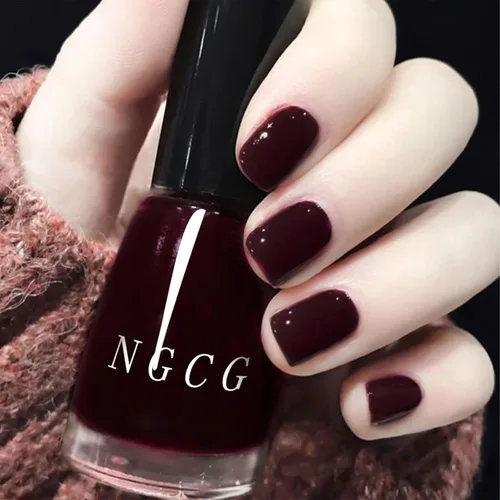 Miniatura 19 de COSMOO Esmalte de uñas de glitter negro de secado rápido, 12 ml, resistente a las astillas, vegano, de secado rápido, con vetas, de larga duración