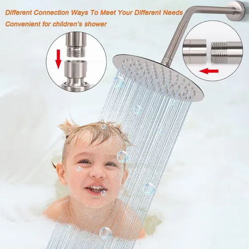 Miniatura 5 de Brazo de Extensión para Cabezal de Ducha, Extensor de Ducha con Salida de Agua - Reduce la Altura Existente, Extensión de Tubería de Ducha