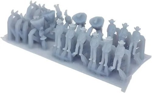 Miniatura 2 de Outland Models Conjunto de figuras de la gente del viejo oeste (19 piezas) escala 1:220 Z