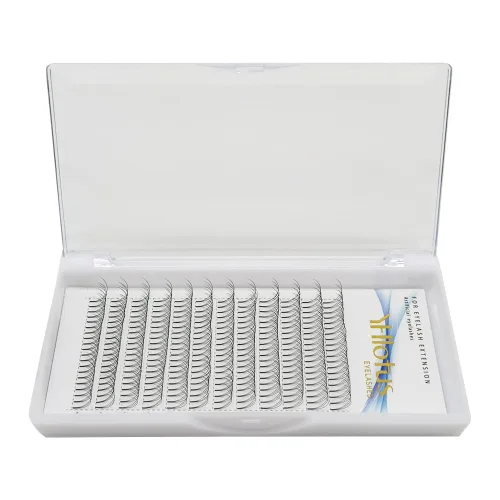 Miniatura 6 de Extensiones de pestañas postizas en abanico 3D, 4D, 5D, 6D, 7D, 8D, grosor de 0.07 C/D, rizos naturales, raíces cortas, abanicos de extensiones