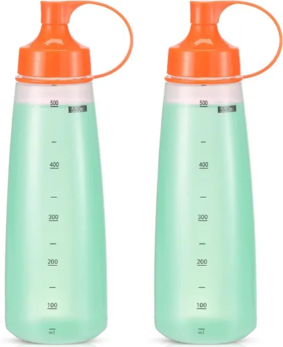 Botellas exprimibles de boca ancha, paquete de 2 botellas de condimentos exprimibles sin BPA para salsas gruesas, resina, manualidades, botellas
