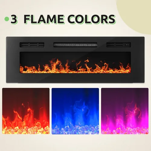 Miniatura 3 de YITAHOME Insertos de chimenea eléctrica de 36 pulgadas, calentadores de chimenea para uso en interiores, empotrados o montados en la pared, control