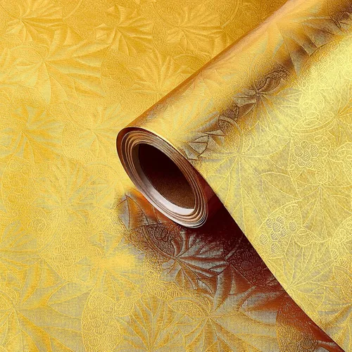 Jecery Papel de aluminio floral en relieve, papel de regalo metálico, hojas de papel de aluminio de colores para manualidades, álbumes de recortes,