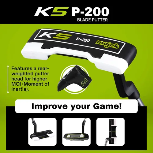 Miniatura 2 de Majek K5 P-200 Putter de golf estilo hoja diestro con alineación herramienta de mano 33 pulgadas mujeres mayores perfecto para alinear tus putts