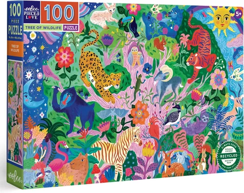 Miniatura 7 de eeBoo Rompecabezas de 100 piezas para niños, mapa del mundo, con temática de geografía, piezas grandes para manos pequeñas para desarrollar