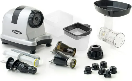 Miniatura 5 de Omega Máquina exprimidora de prensado en frío, extractor de jugo de frutas y verduras y sistema de nutrición para leche de nuez para bebés
