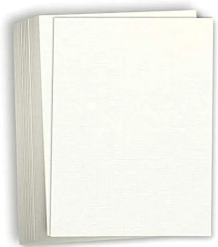 Miniatura 12 de Hamilco Papel de cartulina con textura de lino blanco Resume – 8 1/2 x 11 pulgadas, grueso en blanco, peso pesado, 80 libras, cartulina