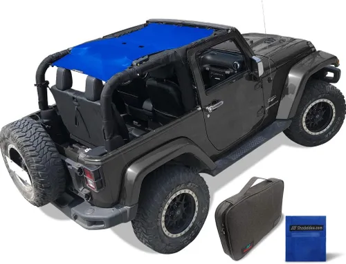 Miniatura 64 de Shadeidea JK - Parasol superior compatible con Jeep Wrangler JKU, cubierta de techo de malla suave (2007-2018) - Bloqueador de ruido de viento UV