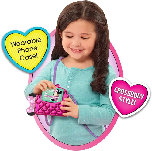 Miniatura 2 de Just Play - Juego de teléfono celular Disney Junior Minnie Mouse Chat with Me Pretend Play, luces y sonidos, juguetes para niños a partir de 3 años
