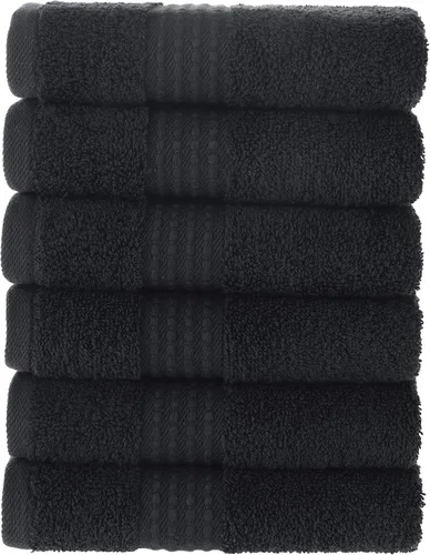 Miniatura 21 de MAURA Basics - Toallas de baño de 100 % algodón turco con bucles de gancho. Juego de toallas de felpa absorbentes de lujo extra grandes para baño