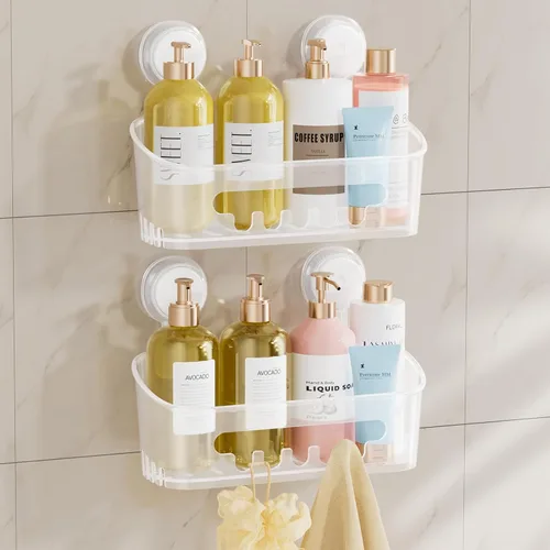 Miniatura 19 de TAILI Organizador de Ducha con Ventosa Paquete de 2, Organizador de Baño de Alta Resistencia, Estantes Removibles para Interior de Ducha, Champú
