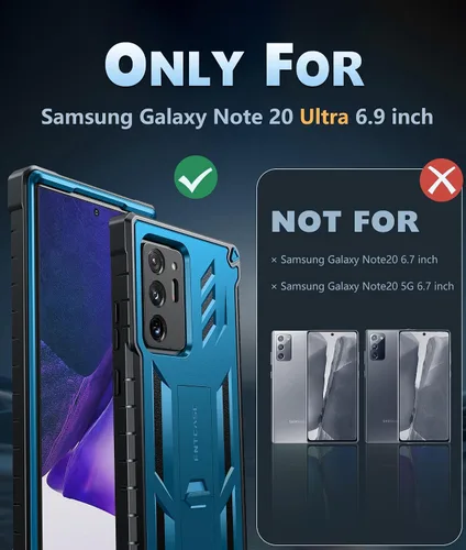 Miniatura 2 de FNTCASE Funda para Samsung Galaxy Note 20 Ultra: [Protector de pantalla y soporte integrados] [Protección contra caídas de grado militar] Protección