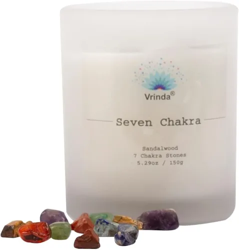 Miniatura 6 de Vrinda® Vela perfumada de 7 chakras, 2.25 pulgadas, juego de velas de aromaterapia para meditación, yoga y relajación, vertidas a mano con aceites