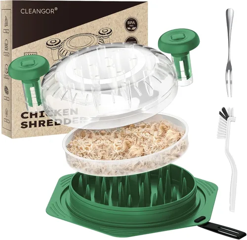 Miniatura 11 de Cleangor Trituradora de pollo, grande, sin BPA, con mango ergonómico, herramienta trituradora de alimentos antideslizante para cerdo, carne de res