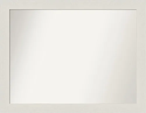 Miniatura 378 de Amanti Art Espejo de baño blanco para sobre el fregadero, 24 x 24 pulgadas, hecho a medida, espejo de tocador cuadrado blanco estrecho, marco