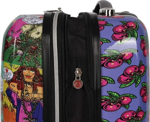 Miniatura 5 de Betsey Johnson Maleta rígida de equipaje de 3 piezas con ruedas giratorias (20 pulgadas, 26 pulgadas, 30 pulgadas) (talla única, puntal flamenco)..