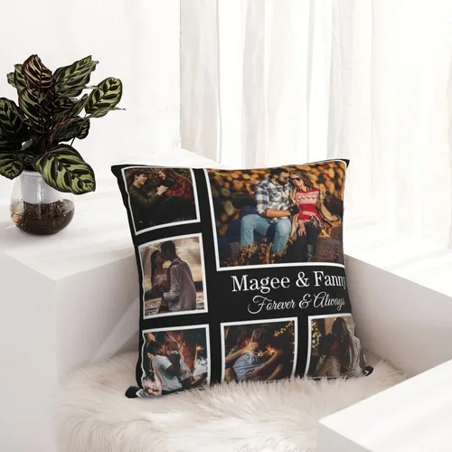 Miniatura 8 de Funda de almohada personalizada con foto de pareja con imagen personalizada con tus seres queridos, regalos personalizados con foto, regalos